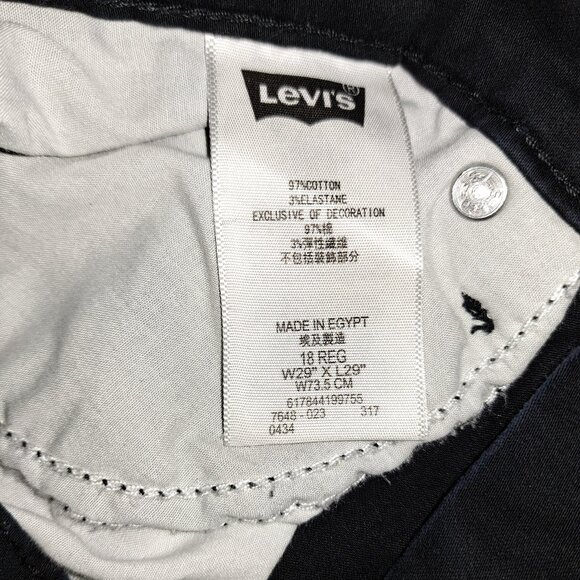 Levi's 511 Black Slim Fit Jeans 29x29,18Reg - Picture 5 of 12